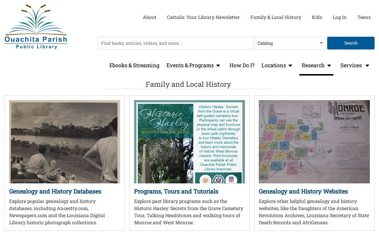 Monroe residents directory library genealogy resources
