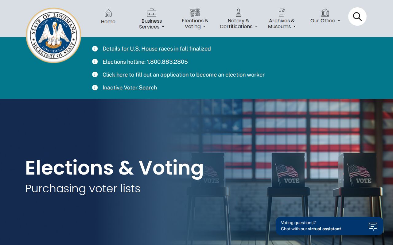 Monroe resident lookup voter list request options
